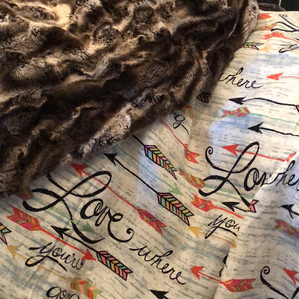 Love & Arrows minky throw